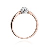Pierścionek W0329 Diament Laboratoryjny 0,10ct różowe złoto