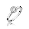 Pierścionek W0362 Diament Laboratoryjny 0,15ct białe złoto