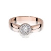 Pierścionek W0362 Diament Laboratoryjny 0,15ct różowe złoto