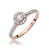 Pierścionek W0406 Diament Laboratoryjny 0,15ct różowe złoto