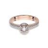 Pierścionek W0406 Diament Laboratoryjny 0,15ct różowe złoto