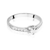 Pierścionek W0435 Diament Laboratoryjny 0,10ct białe złoto