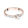 Pierścionek W0435 Diament Laboratoryjny 0,10ct różowe złoto