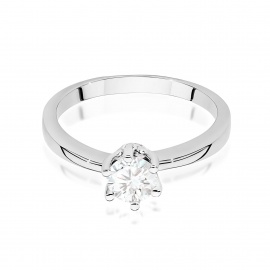 Pierścionek W0482 Diament Laboratoryjny 0,50ct białe złoto