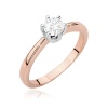 Pierścionek W0428 Diament Laboratoryjny 0,40ct różowe złoto