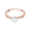 Pierścionek W0428 Diament Laboratoryjny 0,40ct różowe złoto
