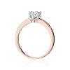 Pierścionek W0428 Diament Laboratoryjny 0,40ct różowe złoto
