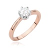 Pierścionek W0482 Diament Laboratoryjny 0,50ct różowe złoto