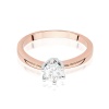 Pierścionek W0482 Diament Laboratoryjny 0,50ct różowe złoto