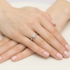 Pierścionek W0482 Diament Laboratoryjny 0,70ct różowe złoto