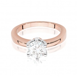 Pierścionek W0482 Diament Laboratoryjny 1,00ct różowe złoto