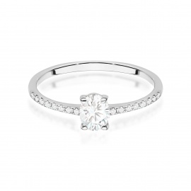 Pierścionek W0582 diament laboratoryjny 0,30ct białe złoto