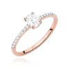 Pierścionek W0582 z diament laboratoryjny 0,30ct różowe złoto