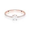 Pierścionek W0582 z diament laboratoryjny 0,30ct różowe złoto