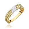 Pierścionek W0621 z diamentami żółte złoto