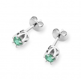 Kolczyki K0032 Szmaragd 2 x 0,15ct białe złoto