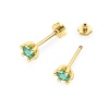 Kolczyki K0222 Szmaragd 2 x 0,30ct żółte złoto sztyft zakręcany