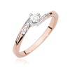 Pierścionek W0262 Diament 0,10ct różowe złoto