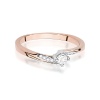 Pierścionek W0262 Diament 0,10ct różowe złoto