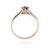Pierścionek W0222B Czarny Diament 0,30ct różowe złoto