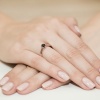 Pierścionek W0222B Czarny Diament 0,30ct różowe złoto