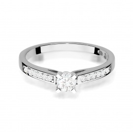 Pierścionek W0052 Diament Laboratoryjny 0,30ct białe złoto