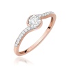 Pierścionek W0658 Diament 0,08ct różowe złoto