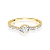 Pierścionek W0658 Diament 0,08ct żółte złoto