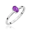 Pierścionek W0685 Ametyst 0,40ct białe złoto