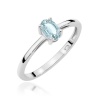 Pierścionek W0685 Akwamaryn 0,35ct białe złoto