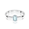 Pierścionek W0685 Akwamaryn 0,35ct białe złoto