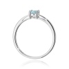 Pierścionek W0685 Akwamaryn 0,35ct białe złoto