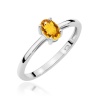 Pierścionek W0685 Cytryn 0,60ct białe złoto