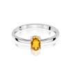 Pierścionek W0685 Cytryn 0,60ct białe złoto