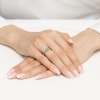 Pierścionek W0685 Szmaragd 0,40ct białe złoto