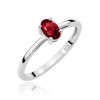 Pierścionek W0685 Granat 0,50ct białe złoto