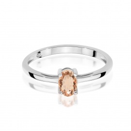 Pierścionek W0685 Morganit 0,40ct białe złoto