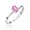 Pierścionek W0685 Szafir Różowy 0,45ct białe złoto