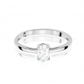 Pierścionek W0685 Szafir Biały 0,50ct białe złoto