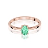 Pierścionek W0685 Szmaragd 0,40ct różowe złoto