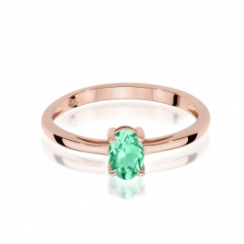 Pierścionek W0685 Szmaragd 0,40ct różowe złoto