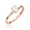 Pierścionek W0685 Diament Laboratoryjny 0,40ct różowe złoto