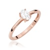 Pierścionek W0685 Szafir Biały 0,50ct różowe złoto
