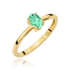 Pierścionek W0685 Szmaragd 0,40ct żółte złoto