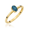 Pierścionek W0685 Topaz London Blue 0,50ct żółte złoto