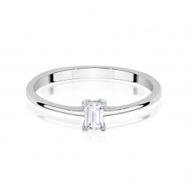 Pierścionek W0592 Diament 0,15ct białe złoto