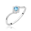 Pierścionek W0702 Topaz Swiss 0,15ct białe złoto