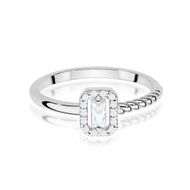 Pierścionek W0707 Diament 0,13ct białe złoto