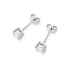 Kolczyki K0577 Diament Laboratoryjny 2 x 0.50ct białe złoto