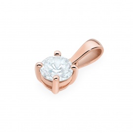 Zawieszka Z0576 Diament Laboratoryjne 1,00ct różowe złoto